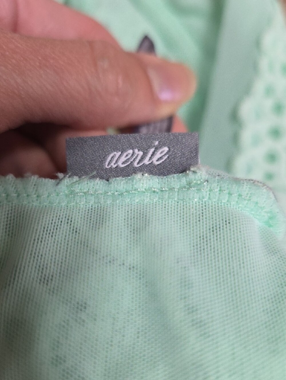 aerie Lace Bralette in Mint - Picture 2 of 5